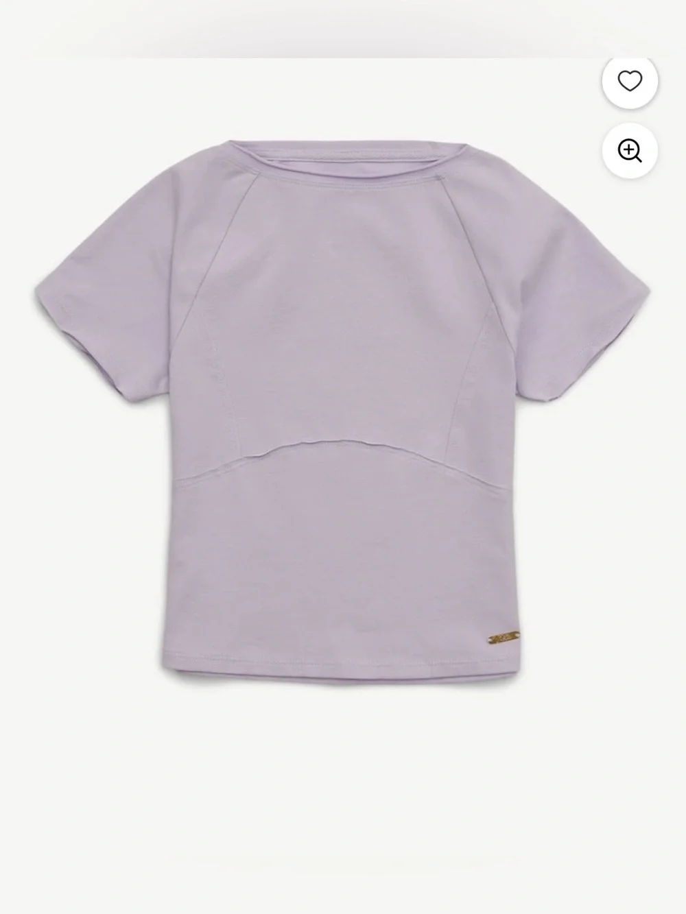 Justice Lavender Seamed Short Sleeve T-Shirt Girls Large 12/14 NWT Cotton Blend